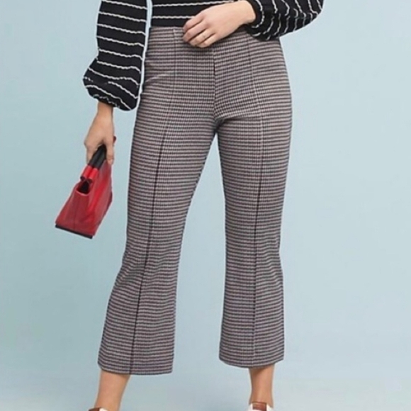 Eva Franco Houndstooth Flare Pants - Picture 1 of 4